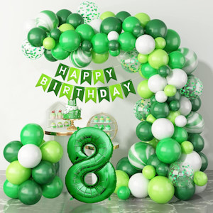 Geburtstagsdeko 8 Jahre Junge, Luftballon 8. Geburtstag Grün, Deko 8. Geburtstag Junge, Folienballon 8, Happy Birthday Girlande, Kindergeburtstag Deko für Geburtstag 8 Jahre Junge  - Jetzt bei Amazon kaufen*
