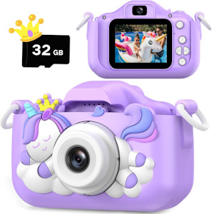 Einhorn Kinderkamera, Weihnachten Geburtstag Geschenke für Mädchen Jungen Alter 3-12, 1080P HD Selfie Digital Video Kamera - Jetzt bei Amazon kaufen*