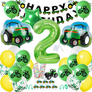 Geburtstagsdeko 2 jahre Junge,Traktor Geburtstag Deko, Luftballon Traktor Deko kindergeburtstag, Folienballon Traktor für Geburtstagdeko Babyshower Jungen  - Jetzt bei Amazon kaufen*