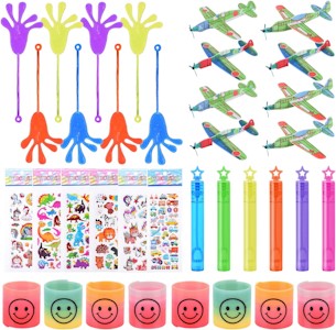 Herefun Kindergeburtstag Mitgebsel Set 38 Stück, Mitbringsel Kindergeburtstag Mädchen Jungen, Kinder Give Aways, Party Mitgebsel Gastgeschenke Zubehör Deko Aufkleber Spielzeug für Partybeutelfüller 
