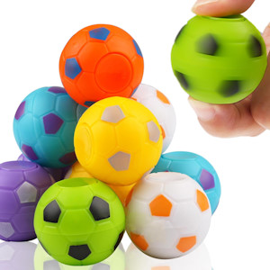 12 Stück Mini Fußball Spinner Fingerspitzen Spielzeug, Drehbare Stressbälle Spiel, Anti Stress Sensorisches Spinnendes Spielzeug, Mini Football Stress Relief Spielzeug für mitgebsel Kindergeburtstag