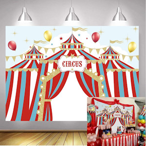 Zirkus Karneval Hintergrund Rot Vorhang Zelt Bunte Luftballons Baby Shower Kinder Geburtstag Fotografie Hintergrund (15,7 x 9,1 m)  - Jetzt bei Amazon kaufen*