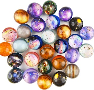 30 Stück Flummi Planeten, Flummies für Kinder, 32mm Flummis Kindergeburstag Mitgesbel Give aways Schultüte füllung Partygeschenke Gastgeschenk Gummiball Kinder Groß Set Pinata Adventskalender füllung 