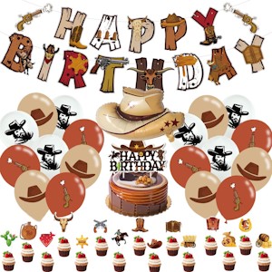 Cowboy Deko Geburtstag, Western Cowboy Partydeko,Horse Geburtstag Party Deko, West Cowboy Geburtstagsdeko,Waben Centerpieces für Cowboy Geburtstag Dekorationen Zubehör 