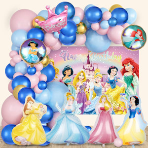 Prinzessin Geburtstagsdeko, Prinzessin Ballon, Prinzessin Hintergrund, Folienballon Prinzessin, Helium Luftballons Prinzessin, Prinzessin Party Deko Kindergeburtstag für Mädchen  - Jetzt bei Amazon kaufen*