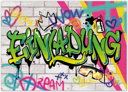 Einladungskarten Graffiti Kindergeburtstag 12er Set – coole Geburtstagseinladungen für Mädchen, Jungen, Teenager bis 12 Jahre – universelle Einladung Karte, Partyeinladung Einschulung und Geburtstag  - Jetzt bei Amazon kaufen*