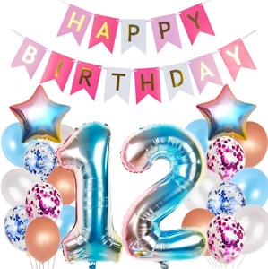 Luftballons 12 Geburtstag Dekoration mädchen rosa,ballon 12.Geburtstag deko für mädchen,deko 12 Geburtstag deko mädchen 12.geburtstag deko mädchen 12 Geburtstag Geburtstagsdeko 12 jahre Mädchen