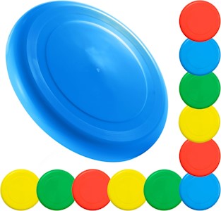 Bramble - 12 Bunte Frisbees für Kinder & Hunde - 23 cm - Robust & Stabil - Ideal für Outdoor-Spiel & Strand