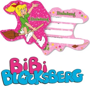 Bibi Blocksberg 6 Einladungskarten Kinderparty und Kindergeburtstag von DH-Konzept // Hexe Streiche Einladungen Invites Party Set Marita Florian Moni