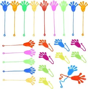 24 Stücke Klatschhand Kinder, Klebehand Sticky Klatsch Hand, Glibberhand Mitgebsel, Bunte Klatschhände, Klatschhand Glibber, Klebrige Glibberhände, Für Geburtstag Party