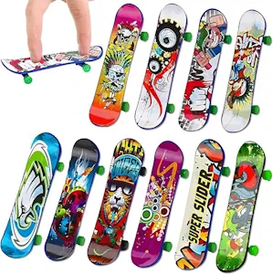 Finger Skateboard, 20 Stück Fingerboard, Mini Fingerskateboards Set, Professionelles Finger Spielzeug für Kinder Partytütenfüller, Kindergeburtstag Geschenke (Zufällige Muster) 