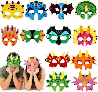 Party Maske Set,Cartoon Cosplay Filzmasken,Tiermasken Zum Ausmalen,Masken Geburtstag Deko,Maskenball Halbmaske,Maske Tier,Dschungel Party Deko,Maske Filz Tiere,für Karneval und Fasching Verkleidung 