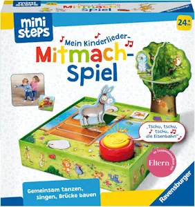 Ravensburger ministeps 4172 Mein Kinderlieder-Mitmachspiel, Lustiges Bewegungspiel mit 12 beliebten Kinderliedern, Spielzeug ab 2 Jahre