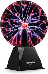 Theefun 20cm Magische Plasmakugel, Leucht Ball Elektrostatische Kugel Berührungsempfindliche Blitzkugel, Blinkende Pädagogisches Spielzeug Physik Blitzlicht Plasmalampe SphäreLichteffekte