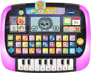 VTech Baby Lern- und Musiktablet – Sprechendes, musikalisches Tablet mit 12 Lernaktivitäten und leuchtendem Rahmen – Zum Lernen von Wörtern, Buchstaben, Zahlen – Für Kinder von 2-5 Jahren, Bunt