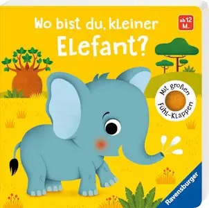 Wo bist du, kleiner Elefant?: Mit großen Fühl-Klappen von Klara Tünner (Autor), Federica Iossa (Illustrator)